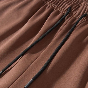 Pantalones cómodos para exteriores con cintura elástica, cordón y bolsillos, pantalones ligeros transpirables para uso diario - Product Image 4