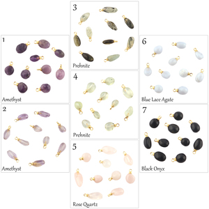 Recién llegado, rutilo verde natural de caída suave, diy, conector colgante de fianza única, conectores de fabricación perforados con parte superior chapada en oro de latón - Product Image 5