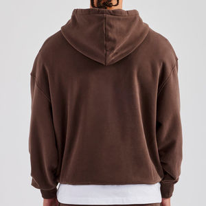 new Acid Washed Streetwear Blank Heavyweight Oversized 460 Gsm Cotton Men <b>Cropped</b> Boxy Fit Full <b>Zip</b> <b>up</b> <b>Hoodie</b> - Product Image 2