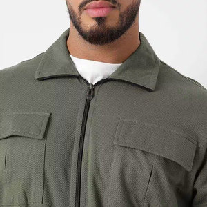 Chándales de hombre con cremallera de material transpirable 100%/chándales de entrenamiento de gimnasio de alta resistencia para hombre a la venta - Product Image 4