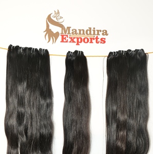 Venta al por mayor barato 100% Virgen indio extensiones de cabello de doble trama vendedor de color negro suelto de onda profunda 8 pulgadas de pelo natural recto - Product Image 6