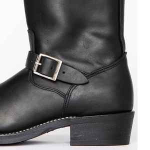 Bottes de moto en cuir de vache véritable de qualité supérieure, respirantes, sur mesure, longues bottes en cuir pour chopper - Product Image 1