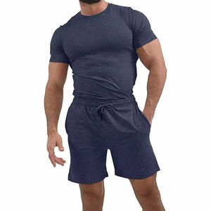 Conjunto de 2 Piezas de Verano para Hombre, 100% Algodón, Casual, Transpirable, de Secado Rápido, Camisa y Pantalones Cortos - Product Image 3