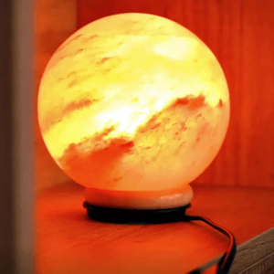 Natural Himalayan Pink Salt Sphere Lamp Hand Carved Crystal Rock Salt Ball Night <b>Light</b> for Bedroom Decor - Product Image 4