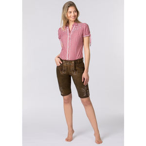 Pantalones cortos bávaros unisex hechos a medida del fabricante, último modelo elegante, Lederhosen para mujer, cintura alta, bordado transpirable - Product Image 1