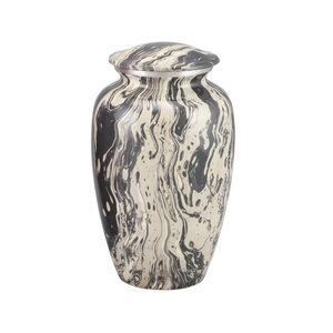 Urnas de cremación para adultos de alta calidad de aluminio con acabado dorado, tres líneas negras para cenizas humanas, suministros funerarios - Product Image 4