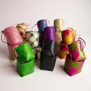 ตะกร้าห้อยเก็บของทำจากหญ้าทะเล ตะกร้าห้อยสำหรับห้องครัว ตู้เก็บของ ชั้นวางของ - Product Image 5