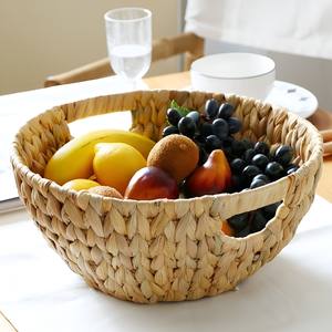 <b>Small</b> round <b>basket</b> low cost natural water hyacinth <b>baskets</b> woven containers for home storage - Product Image 1