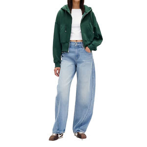 Sweat-shirt à capuche en molleton doublé 100% coton avec fermeture éclair intégrale et logo personnalisé, style classique, décontracté, pour tous les jours, fabricant OEM/ODM - Product Image 4