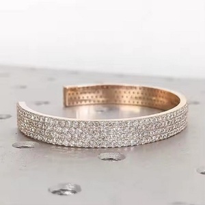 18K Rose Gold Classic Round Cut Moissanite Lab Grown Diamond Tennis Bracelet <b>Wedding</b> Gift <b>For</b> Him - Product Image 5