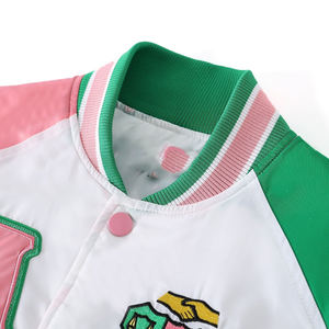 Chaqueta de Satén AKA Personalizada de Alta Calidad para Hermandades y Fraternidades, Diseño Personalizado, Chaquetas Griegas AKA, Diseño Griego para AKA - Product Image 3