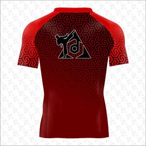 Jiu Jitsu Rash Guards mangas cortas para hombres impresión personalizada de secado rápido MMA Rash Guard para hombres mejor diseño al por mayor personalizado - Product Image 6