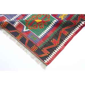 Alfombra Turca Vintage Grande de 6.7x9.4 pies (204x287 cm), Alfombra Roja Ombré - Product Image 5