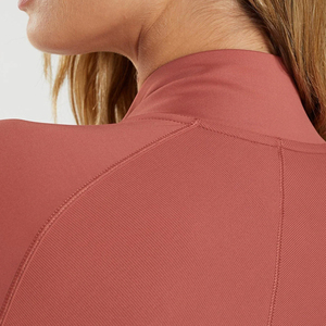 Ligero Slim Fit Mujeres Manga larga Cremallera completa Deportes Yoga Tops Gimnasio Entrenamiento Correr Pista Chaquetas Yoga Top - Product Image 5