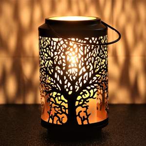 Illuminate Your Space with Our <b>Metal</b> Hurricane Lantern a Perfect Blend of Classic Design for Christmas and Home Decoration - Product Image 2