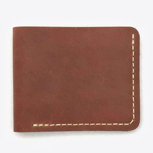 Customizable <b>Men's</b> Vintage Leather Bifold WML-0079 Slim Short Card Holder <b>Money</b> <b>Clip</b> Simple Design Anti-Theft Feature for Daily - Product Image 3