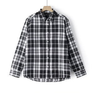 Camisa de franela de manga larga con diseño informal holgado para hombre, personalizable, transpirable, de punto, antiarrugas, de fábrica - Product Image 1
