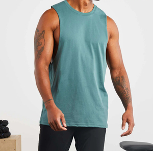 Wholesale Custom Cotton Stringer Gym Vest Fitness <b>Singlet</b> Workout Muscle Bodybuilding <b>Mens</b> Tank Tops Lace Quantity Summers - Product Image 1