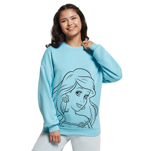 Sudaderas con cuello redondo personalizadas con estampado DTG de alta calidad para mujer, sudaderas con capucha de alta calidad de Color personalizado, sudadera holgada con cuello redondo para mujer - Product Image 4
