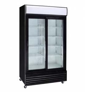 Refrigerador Comercial con Puerta Doble Corredera de Vidrio, Exhibidor Vertical de Bebidas con Iluminación LED de Alto Lumen - Product Image 3
