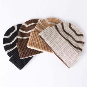 Rayé léger en gros unisexe adulte bonnets chapeaux Sports de plein air tenue décontracté couleur unie hiver chaud bonnet casquettes toutes tailles - Product Image 2