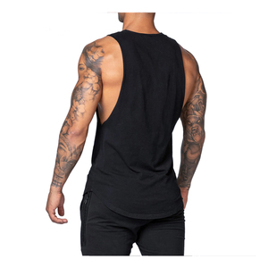 Camiseta sin mangas de algodón para hombre de talla XL al por mayor, ropa deportiva de punto transpirable, Camiseta de tirantes musculosa con logotipo personalizado informal para Fitness - Product Image 4