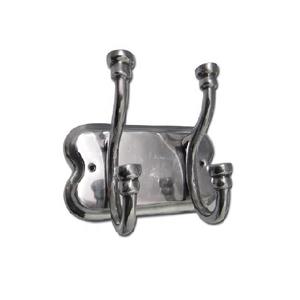 Elegante BASE DE tablón gris con dos ganchos de peltre en metal de alta calidad, perfecta para elegantes ganchos decorativos y almacenamiento para el hogar - Product Image 1