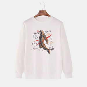 Custom Women's Crewneck Sweatshirt Embroidery Print Yellow <b>Polyester</b> Cotton Casual Long Style for Autumn & Winter Seasons" - Product Image 4