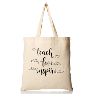 Bolsa de Mano Personalizable Teach Love Inspire, Gran Capacidad, Resistente al Agua, de Cuero PU para Maestros, Color Sólido, Abierta para Uso en Verano - Product Image 1
