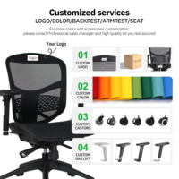 Chaise de bureau ergonomique à dossier moyen entièrement en maille personnalisable Silla Ergonomica Chaise Ergonomique Chaise de Bureau Cadeira Escritorio