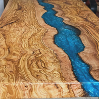 Planche de découpe Intercraft en bois et résine époxy, design rivière, 30 cm, 2,0 cm d'épaisseur, personnalisable, outil de cuisine intelligent