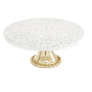 Nuevo DISEÑO DE LLEGADA Soporte de pastel de metal de aluminio Soporte de servidor de pastel de metal superior de mármol - Product Image 1