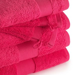 OEM Pink <b>Bath</b> <b>Towels</b> <b>Set</b> of 6 Soft 100% Cotton Breathable and Quick-Dry Woven Technics for Bathroom Bulk Use - Product Image 2