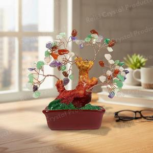 <b>Crystal</b> <b>Tree</b> Natural Stone Rose Quartz Amethyst Green Aventurine Decorative Gemstone - Product Image 3