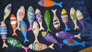 Haute qualité en bois poisson décoration Vietnam à la main coloré poisson forme artisanat Unique décor à la maison meilleur prix exportation en gros - Product Image 3