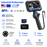 Endoscope 1080P avec objectif de 3,9 mm, câble flexible de 1,5 m, étanche IP67, pour l'inspection et l'entretien des moteurs automobiles