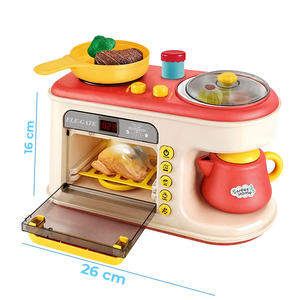 Juego de Cocina de Juguete de 47 Piezas con Luces, Sonidos y Música, Incluye Accesorios, Frutas, Verduras, Carnes y Utensilios para Casa de Juegos, Empaquetado en Caja - Product Image 3