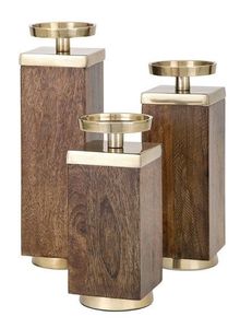 Bougeoir rond en bois support de pilier de bord de mer vintage centres de table de mariage cheminée allumettes lanternes style butyfull - Product Image 4