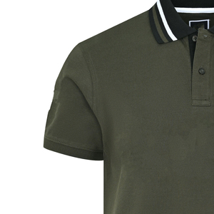 Polo transpirable que absorbe el sudor, superventas, de alta calidad, de secado rápido, de manga corta, patrón sólido, color personalizado, Polo para hombre - Product Image 3