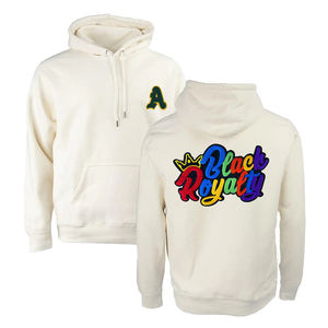 OEM Bordado Hip Hop Sudadera con capucha Hombres Sudadera con capucha en relieve Chenille Bordado Hombres Sudaderas con capucha recortadas para hombres - Product Image 1