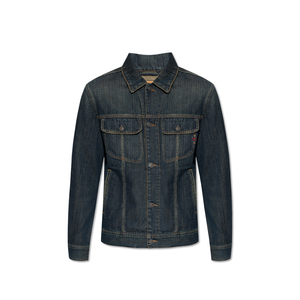 Vente en gros OEM vêtements fabricants hommes personnalisé moyen bleu veste en jean veste de camionneur - Product Image 1