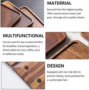Bandeja DE SERVICIO DE MADERA multiusos de la mejor calidad con superficie antideslizante ideal para un servicio seguro y fácil disponible en la exportación - Product Image 6