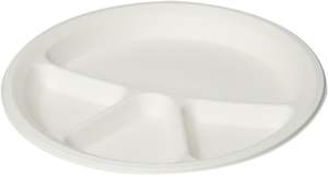 Plateau repas jetable 3CP Sugarcane Pulp Bagasse avec couvercle pour les fêtes, les hôtels à emporter, les camions de nourriture, les mariages. - Product Image 4