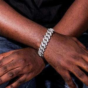 Cadena Cubana de Plata de Ley 925 con Diamantes Moissanite VVS, Estilo Baguette, Precio de Fábrica - Product Image 5