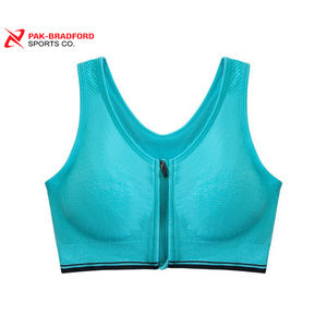 Custom Logo High Quality Women's <b>Zip</b> <b>Front</b> <b>Sports</b> <b>Bra</b> for Hot Yoga Fitness & Gym Running-Plus Size Included Breathable Seamless - Product Image 4