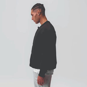 Fabricant OEM personnalisé best-seller coupe ajustée en laine/polyester blouson aviateur en toile vêtements d'extérieur pour hommes vente en gros respirant écologique - Product Image 4