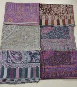 100% Fine <b>Wool</b> Jamavar Jacquard Shawl Elegant Soft Warm Handcrafted Premium Quality Classic Luxury Winter Traditional Shawls - Product Image 3