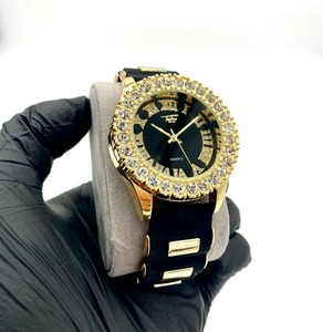 Reloj de Diamantes Moissanite Octagon para Hombre, Oro Rosa y Acero Inoxidable de Dos Tonos, Movimiento de Cuarzo Brillante, Reloj de Lujo - Product Image 5