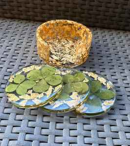 แผ่นรองแก้วและแผ่นรองแก้วทำจากเรซินอีพ็อกซี่ทรงสี่เหลี่ยมหรูหรา - Product Image 6