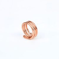 Anneau de bobine de cuivre fait à la main multi couche réglable anneau ouvert moderne minimaliste bijoux cadeau pour hommes et femmes